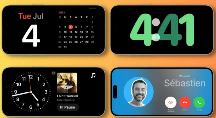 山根镇苹果手机维修分享iOS17横屏充电待机显示有什么好处 