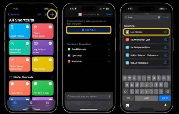 山根镇苹果14锁屏维修店分享iPhone14升级iOS16.4后如何创建锁屏快捷方式 